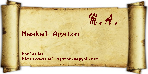 Maskal Agaton névjegykártya